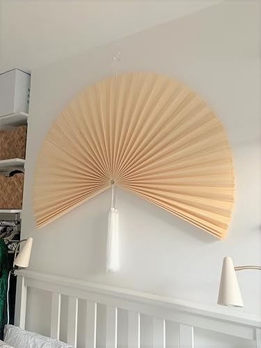 Miniatura 6 de ChumDecor Fan Wall Decor, Japanese Giant Fan, Large Bamboo Fan Wall Art For Boho Hanging Headboard, Decorative Folding Fans For Over Bed, Asia