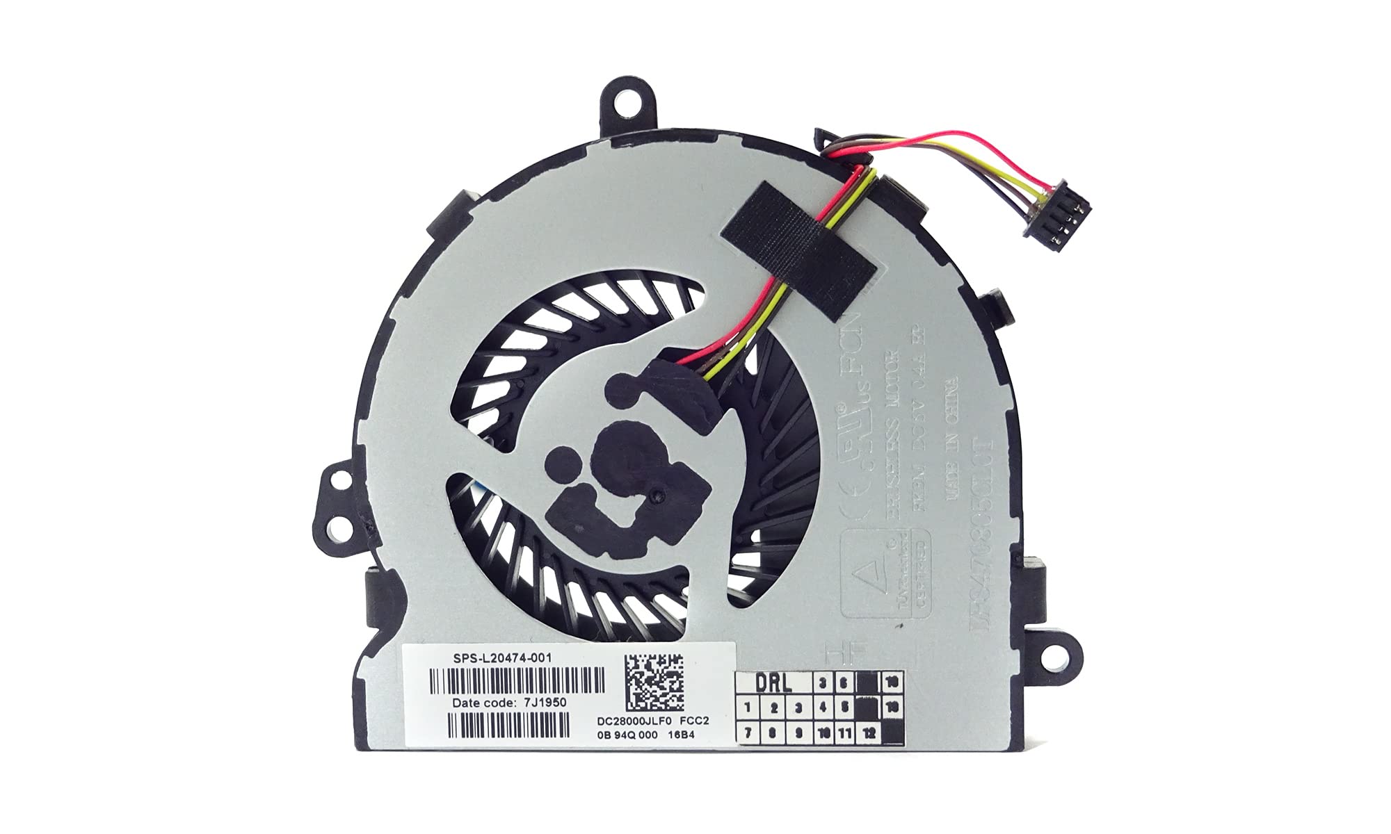 Ventola di Raffreddamento per CPU HP 250 G7, 255 G7, 15-DA, 15-DB, PN DC28000L8D0, DC28000JLF0, L24581-001, L20474-001