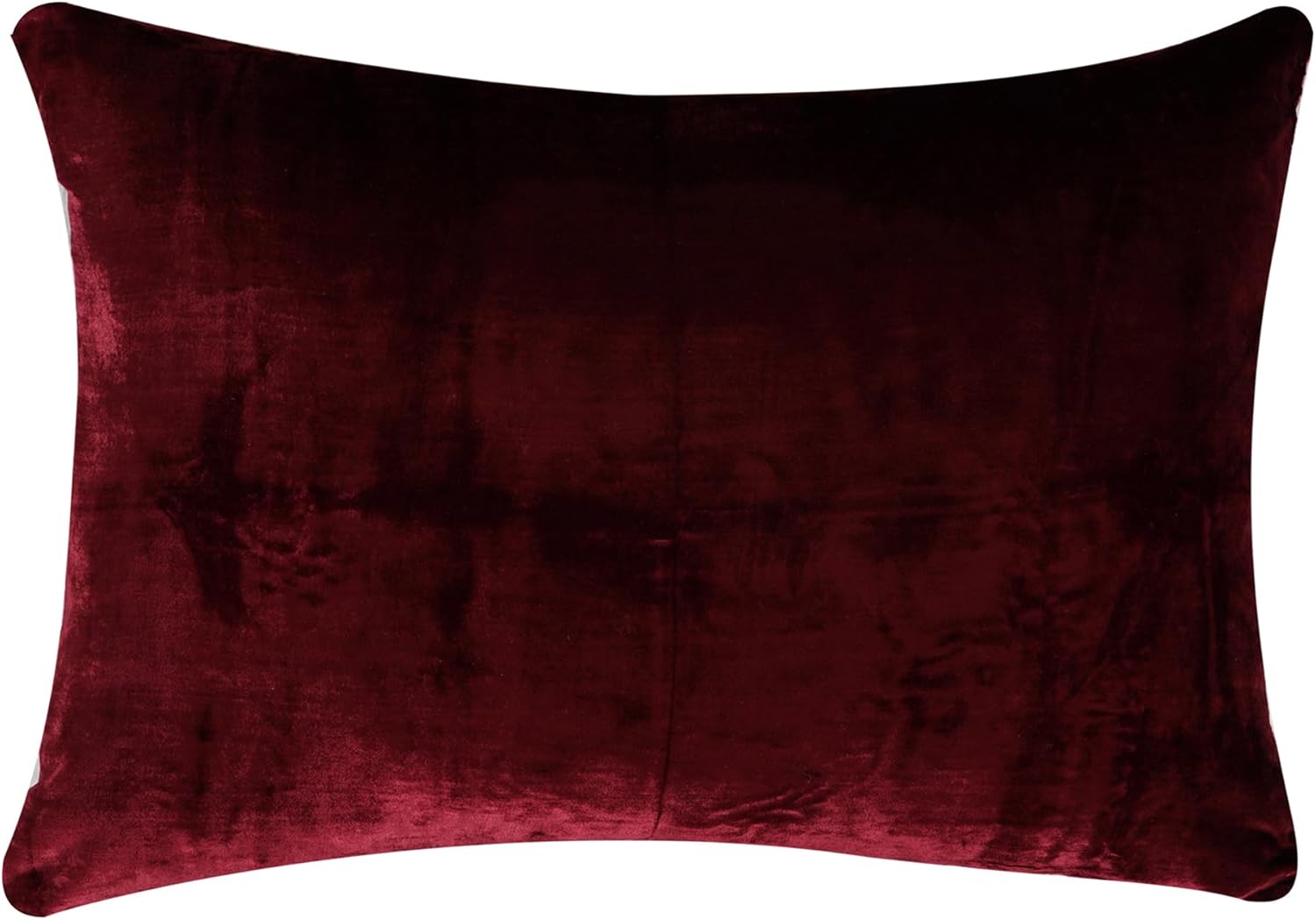 Luxe Boho Decor Art Pillowcase Set Solid Hippie Stylish UO Large Unique Velvet Pillow Cover Set of 2 (Maroon, 20x20 Inches)