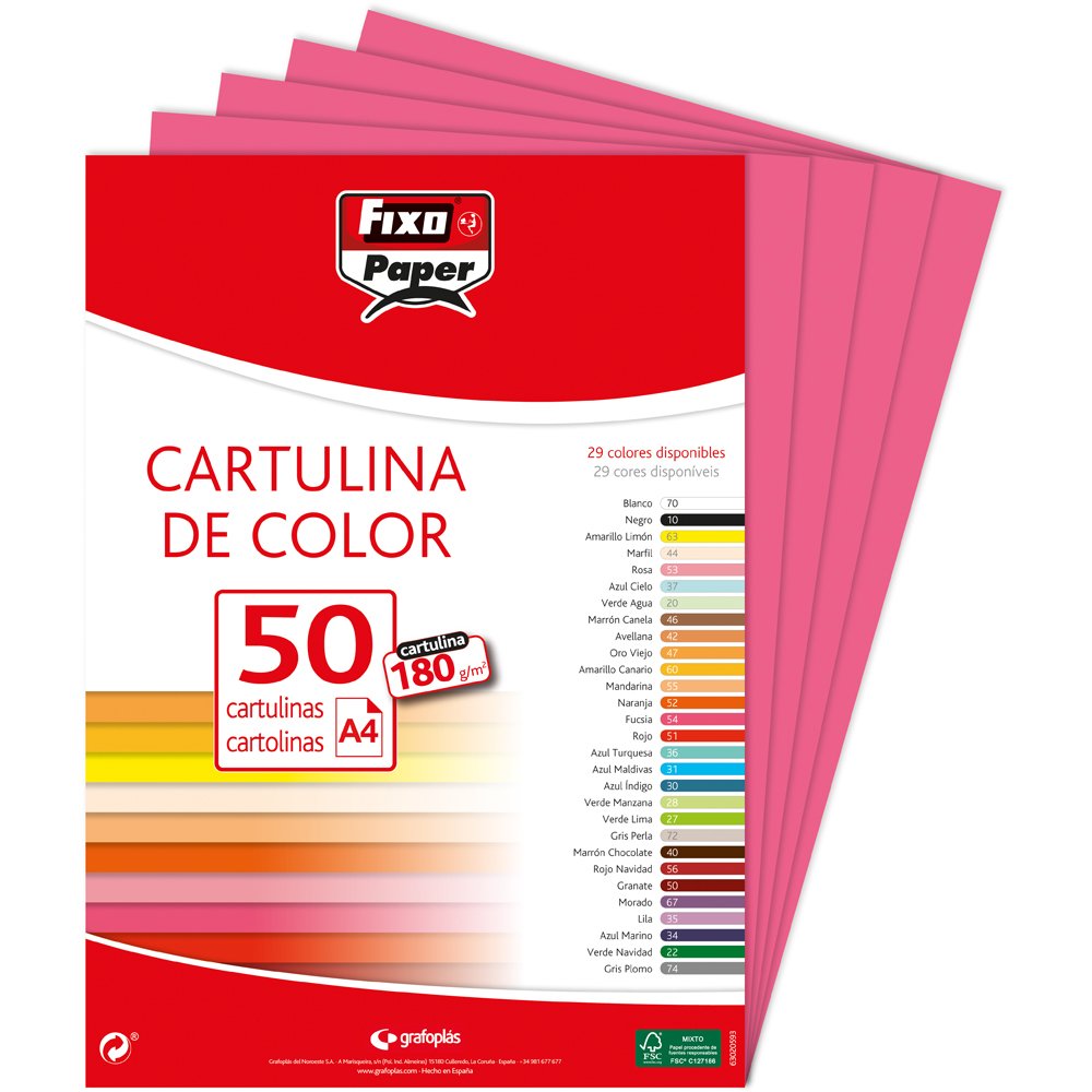 Fixo Paper 11110470 - Pack de 100 – Cartulina blanca A4, 180g — view 77