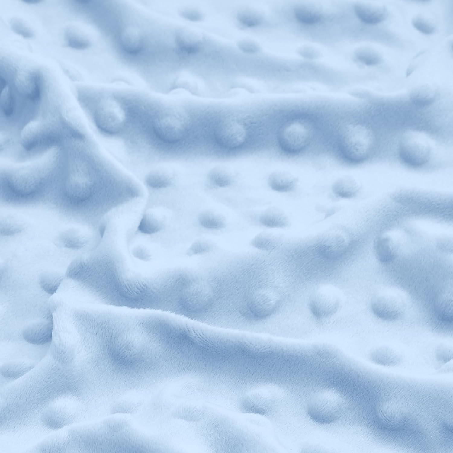 Entisn Baby Crib Sheets 2 Pack, 28 x 52 Inch Minky Dot Fitted Crib Mattress Sheet for Boys, Soft and Warm Fleece Nursery Bedding for Standard Toddler Bed Mattresses (Baby Blue)
