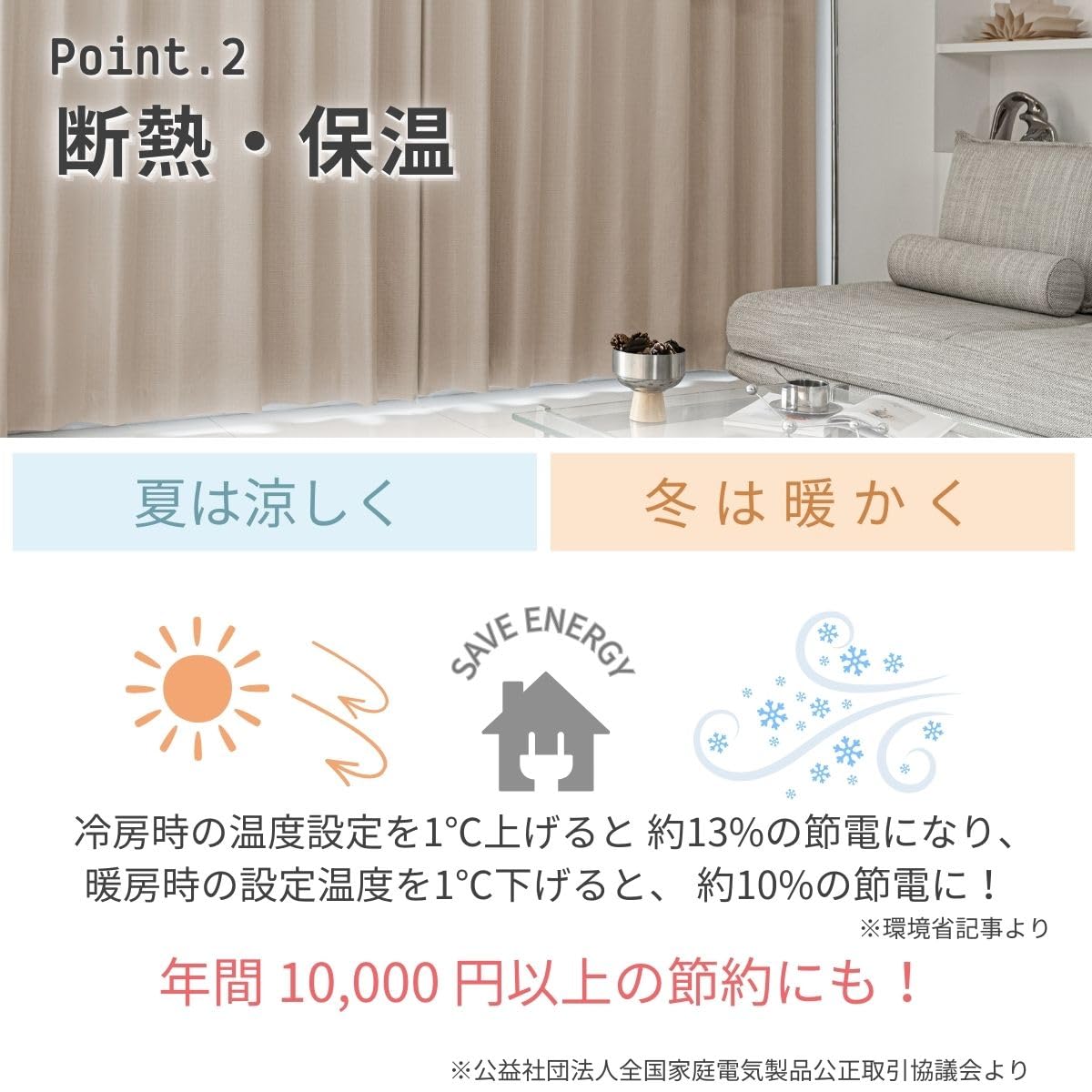 Amazon｜シーフィールド 2級遮光 カーテン 2枚セット 幅150×丈178cm