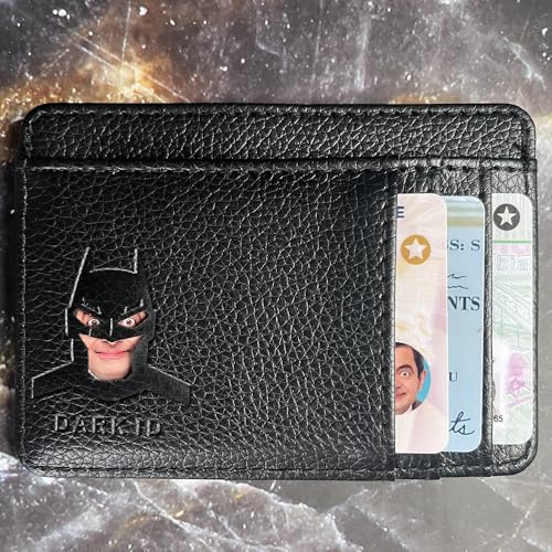 Artvibe Dark ID Leather Bat Wallet for Men and Women - Superhero Face Eyes Cutout Card Holder for Dad, Son, Husband, Boyfriend, Wife – Perfect Birthday Father’s Day Holiday Gift2