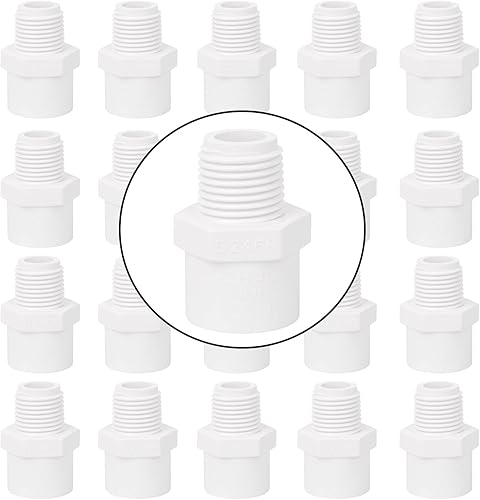 Miniatura 38 de Paquete de 20 Niples de PVC de 3/4 Pulgada con Rosca Macho, Adaptador Conector de Acoplamiento (Macho x Macho) 3/4" PVC NPT Acoplamiento de Rosca