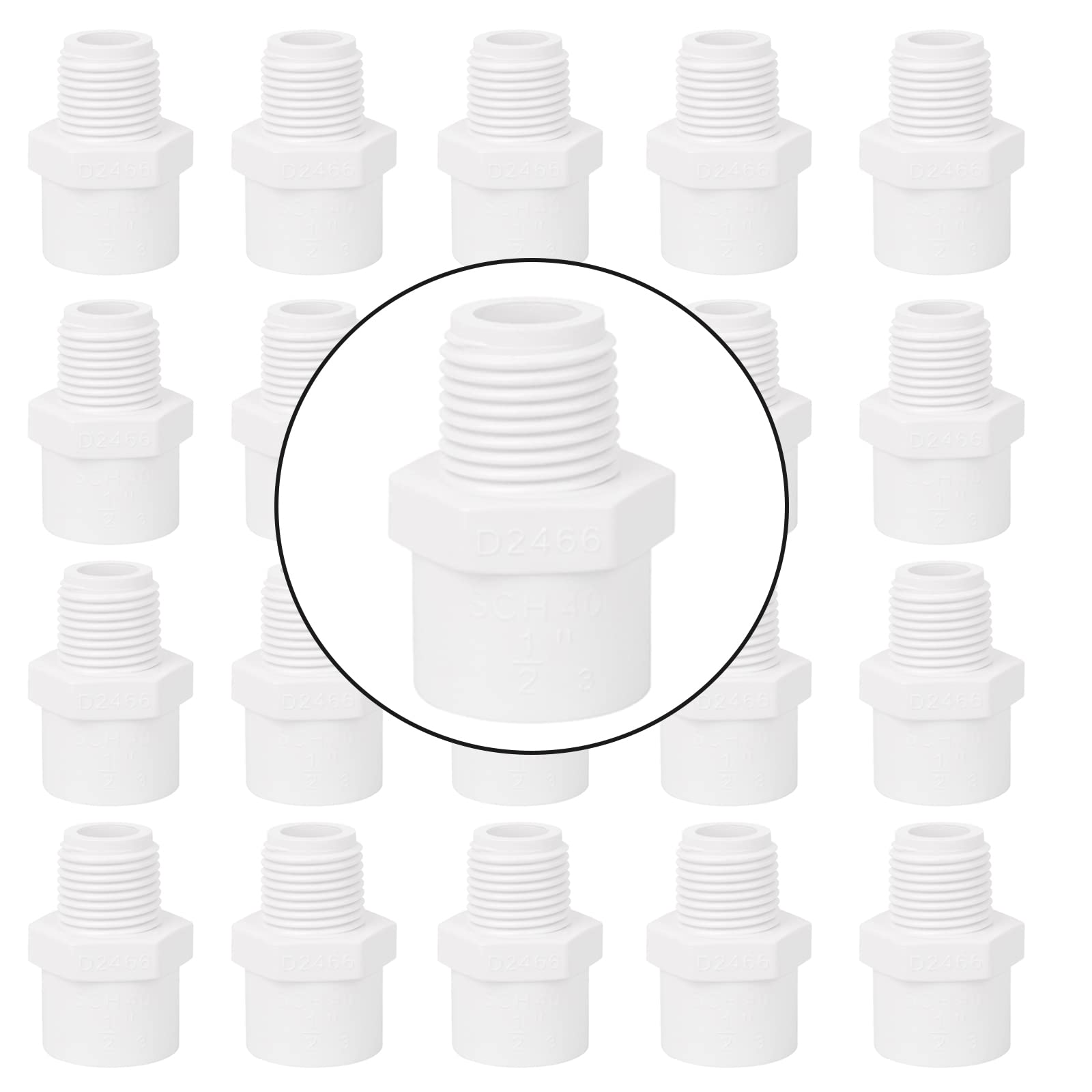 Buy Lswteiz 20Pack 1/2" PVC Male Adapter Pipe Fittings (Socket x Male