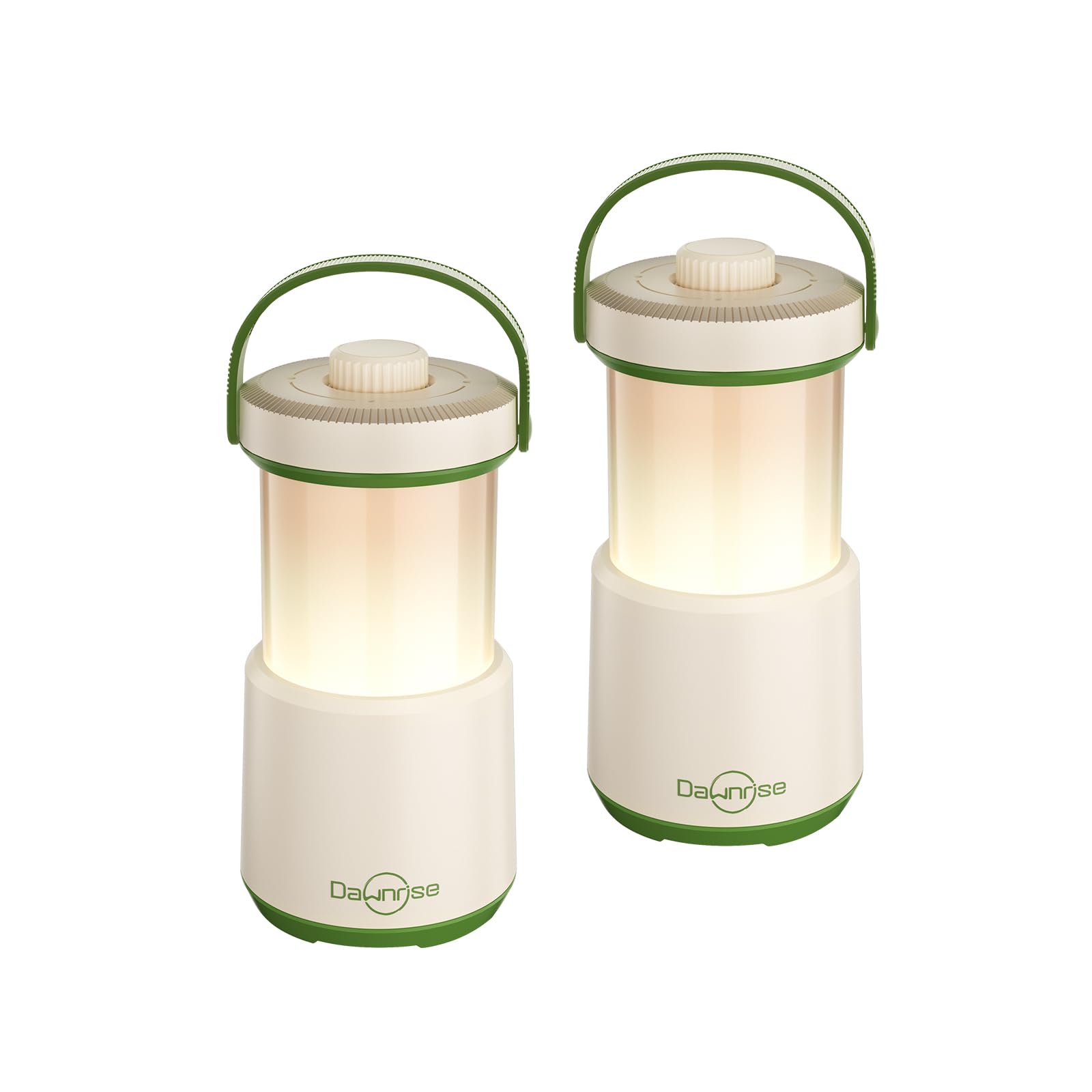 Dawnrise 2 faroles LED recargables para camping, luz 5 en 1 con 750 lúmenes, linterna portátil con luz roja, luz de emergencia IPX4 para huracán, cortes de energía, hogar, senderismo