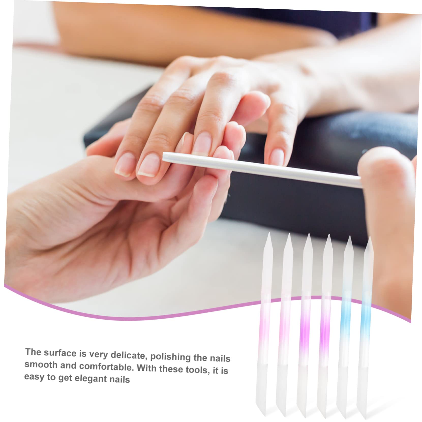 Healeved 18piezas Limás De Uñas De Vidrio De Limadoras Reutilizables Para Manicura Pulido y Alisado De Uñas Herramientas De Belleza Portátiles Accesorios Para Salón De Manicura