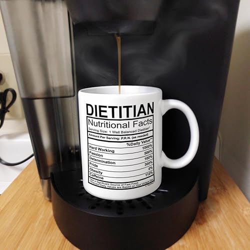 Miniatura 5 de ThisWear Regalos dietistas registrados para mujeres, hechos nutricionales dietistas, ideas de regalos para dietistas, taza de café de cerámica de 11