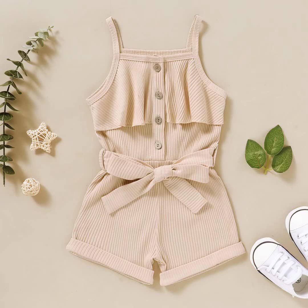 Toddler Girl Clothes Baby Strap Sleeveless One Piece Halter Romper Casual Summer Jumpsuit - Image 5