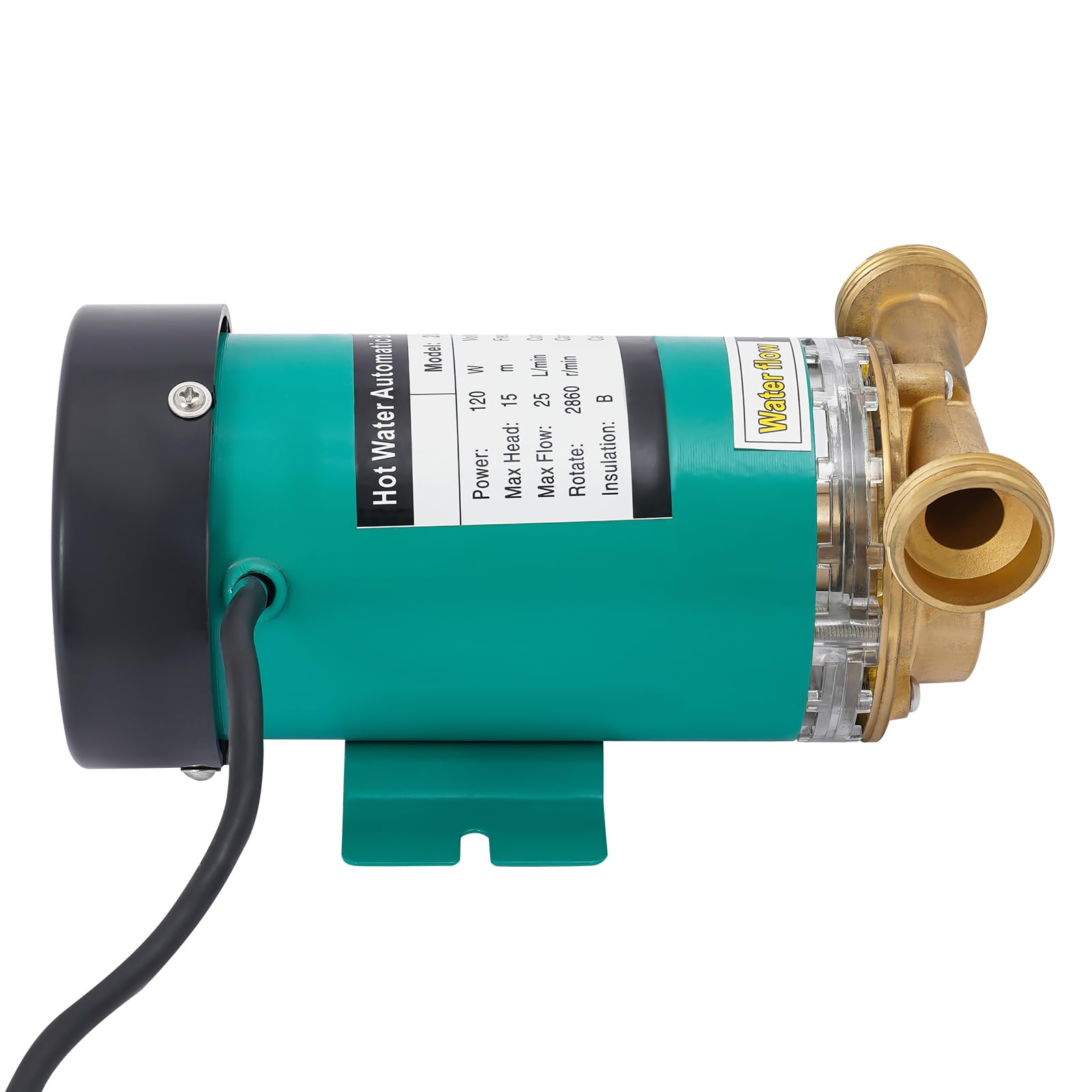 Pompa di aumento della pressione, pompa di circolazione dell'acqua, in acciaio inox, 230 V, pompa a pressione, 25 l/min, pompa per irrigazione per casa/doccia, sistema di riscaldamento a pavimento