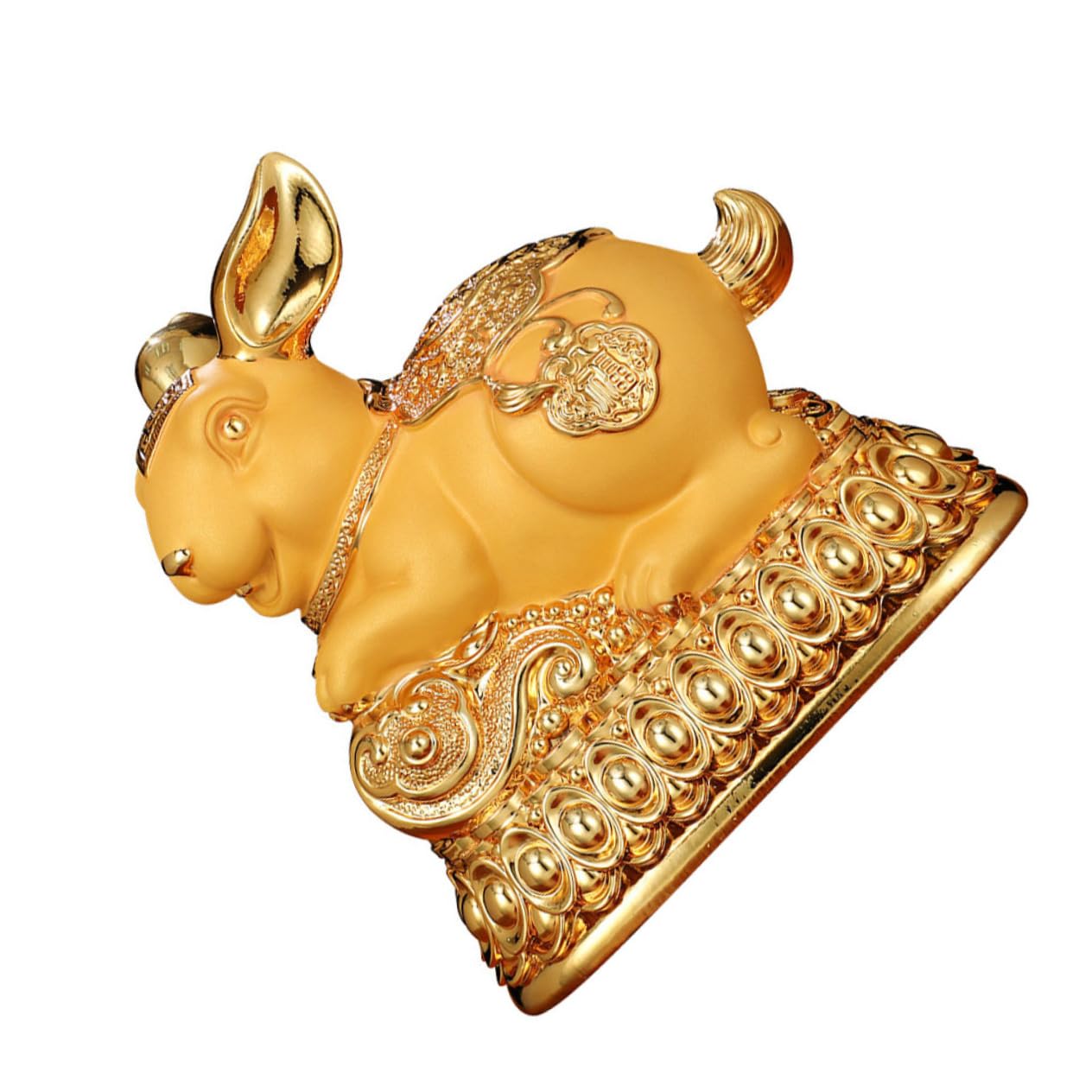 HEMOTON Forme De Lapin Doré Économiseur De Résine pour Décoration De Bureau Et Maison Objet De Collection Chinois pour