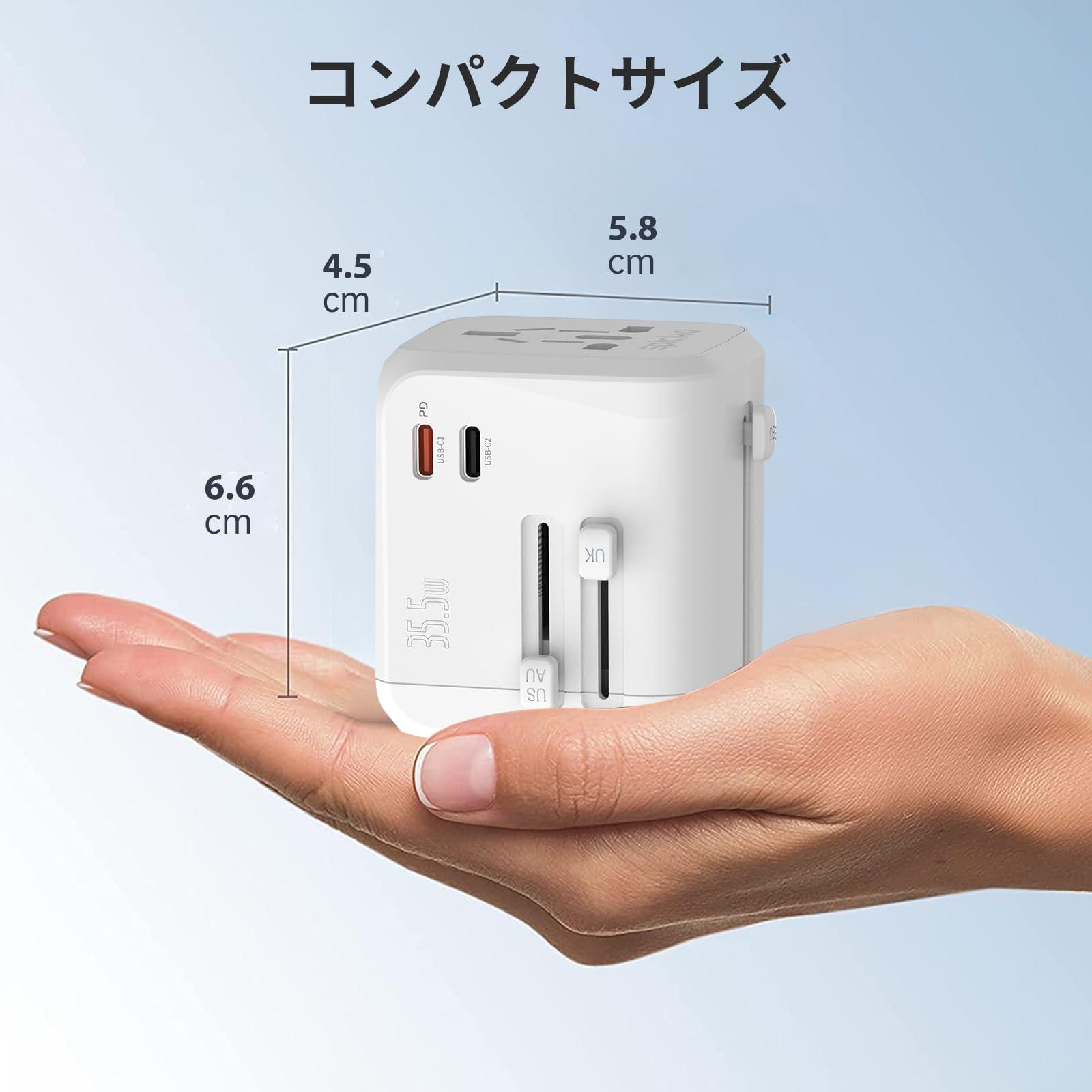 Amazon.co.jp: EPICKA 35W PD 急速充電 2*ACコンセント 海外 変換