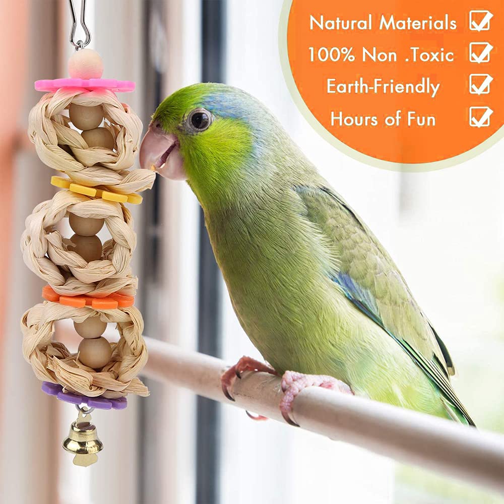 Buy GingerUPer 7 Packs Bird Toy Bird Parrot Swing Chewing Toys Natural