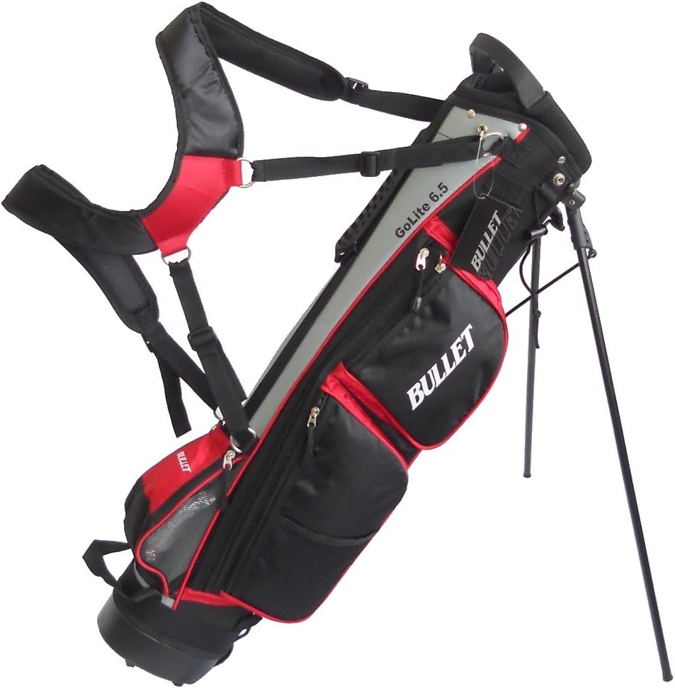 Bullet Lightweight 6.5 inch Stand Bag (Red/Black/Grey) by Cruiser Golf