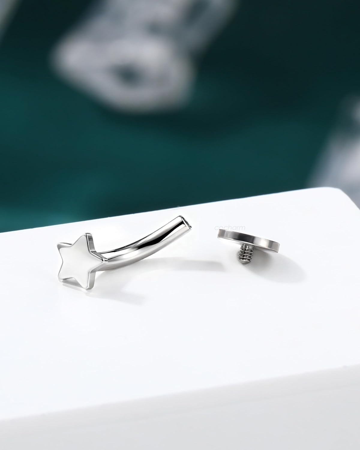 COCHARM Floating Belly Button Rings 14G 8MM G23 Solid Titanium Belly Navel Rings for Women Internally Thread Navel Piercing Jewelry - Image 5