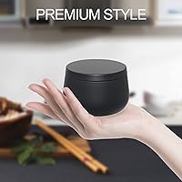 Vista 7 de 8oz Black Candle Tins for Making Candles 24 Pack - Candle Jars 8 oz Tin Bulk Candle Jars with Lids for Candle Making(Black)