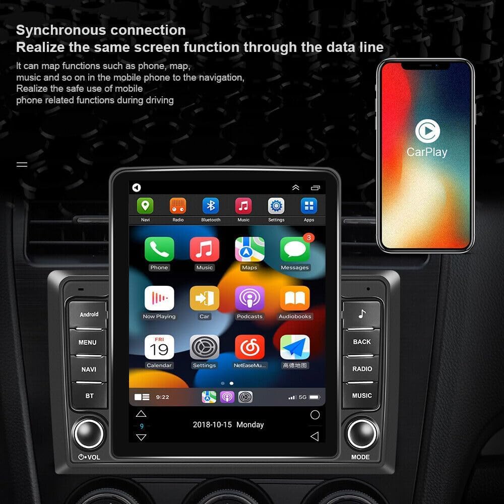 TukboTech Android 13 Car Stereo Fit for Chevy GMC 2006-2014 Radio Upgrade 9.7inch Touch Screen with Wireless Carplay Android Auto Backup Camera Mirror Link GPS SWC WiFi FM, 2+32G