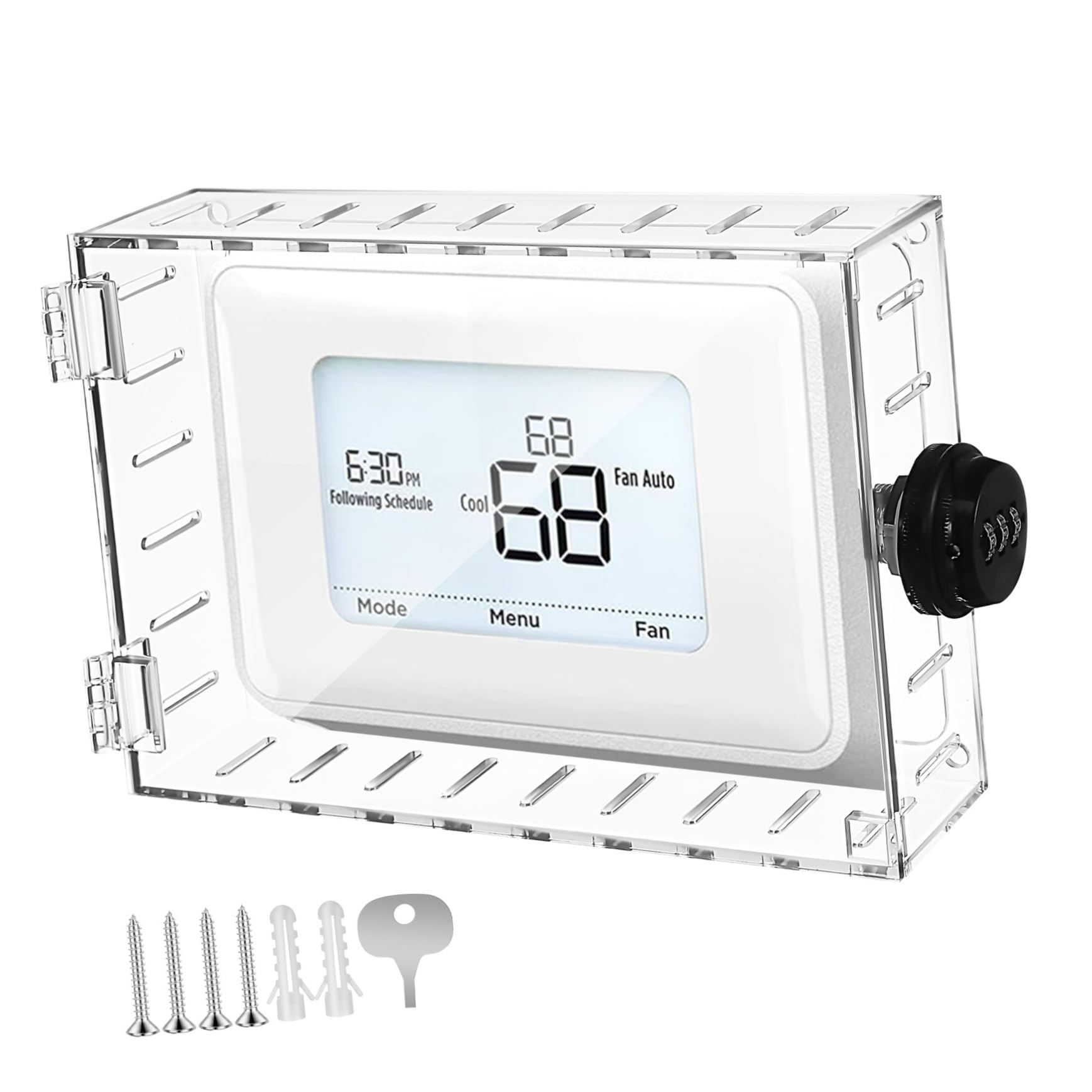 Caja de Seguridad para Termostato de Pared Llave, Acrílico