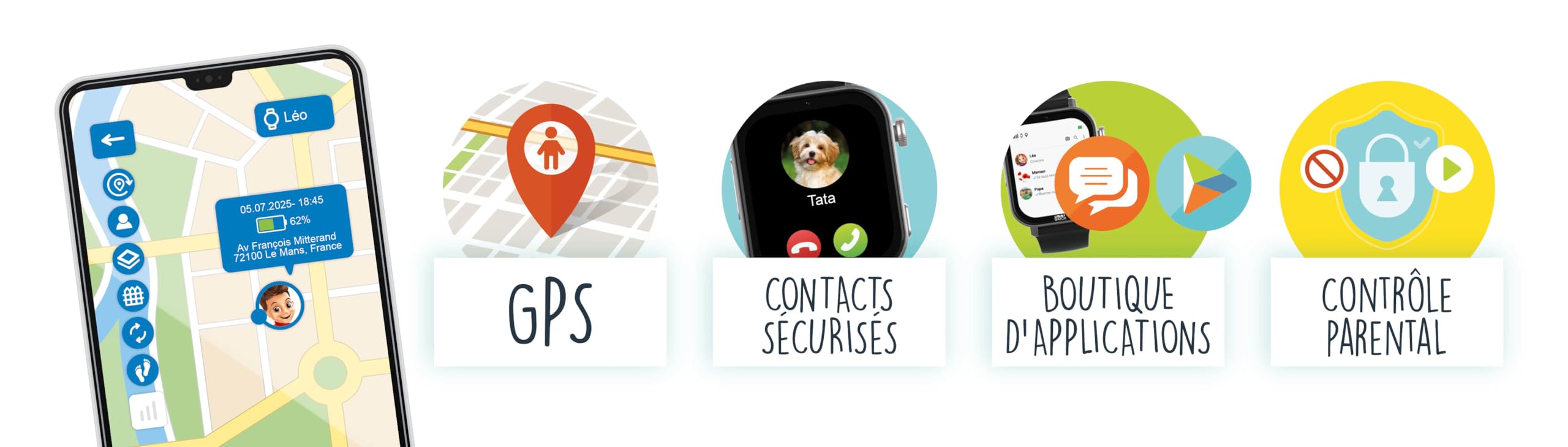 BUKI FRANCE - Montre Connectée Enfant Carte SIM Incluse – Appels, GPS, Vidéo, WiFi, Bluetooth – Bouton SOS, Application Parentale – Idéal Premier Téléphone - BUKI WATCH PRO - PRO01 - FRANCE UNIQUEMENT