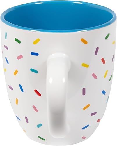 Miniatura 6 de Taza  Bonita taza de café con chispas de arco iris  Regalo de taza de café  Taza de lavanda  Taza de cerámica blanca con chispas verdes, amarillas,