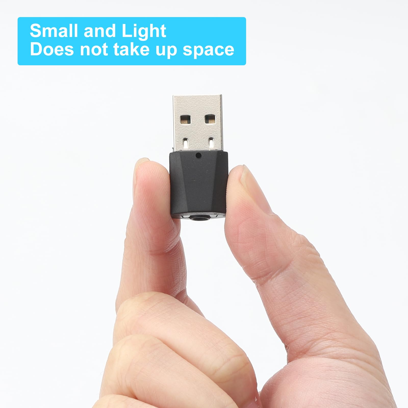 Ricevitore USB Bluetooth 5.1 con adattatore USB Bluetooth, microfono integrato per TV, PC, cuffie/altoparlanti auto, sistema stereo, musica e chiamate