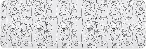 Libaoge Tapete de cocina, 1 unidad, tapete artístico abstracto, antifatiga, cómodo, de espuma viscoelástica, antideslizante, para puerta de baño,