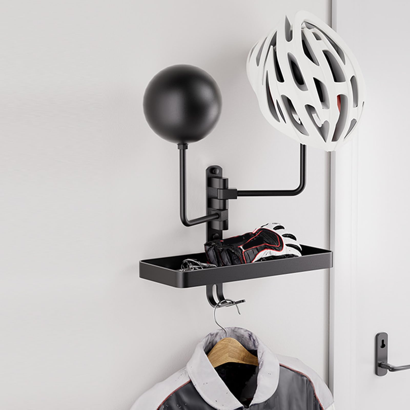 Nowoczesny stojak na kask na rower elegancki i przydatny wystrój pokoju oszczędność miejsca przechowywanie kasków