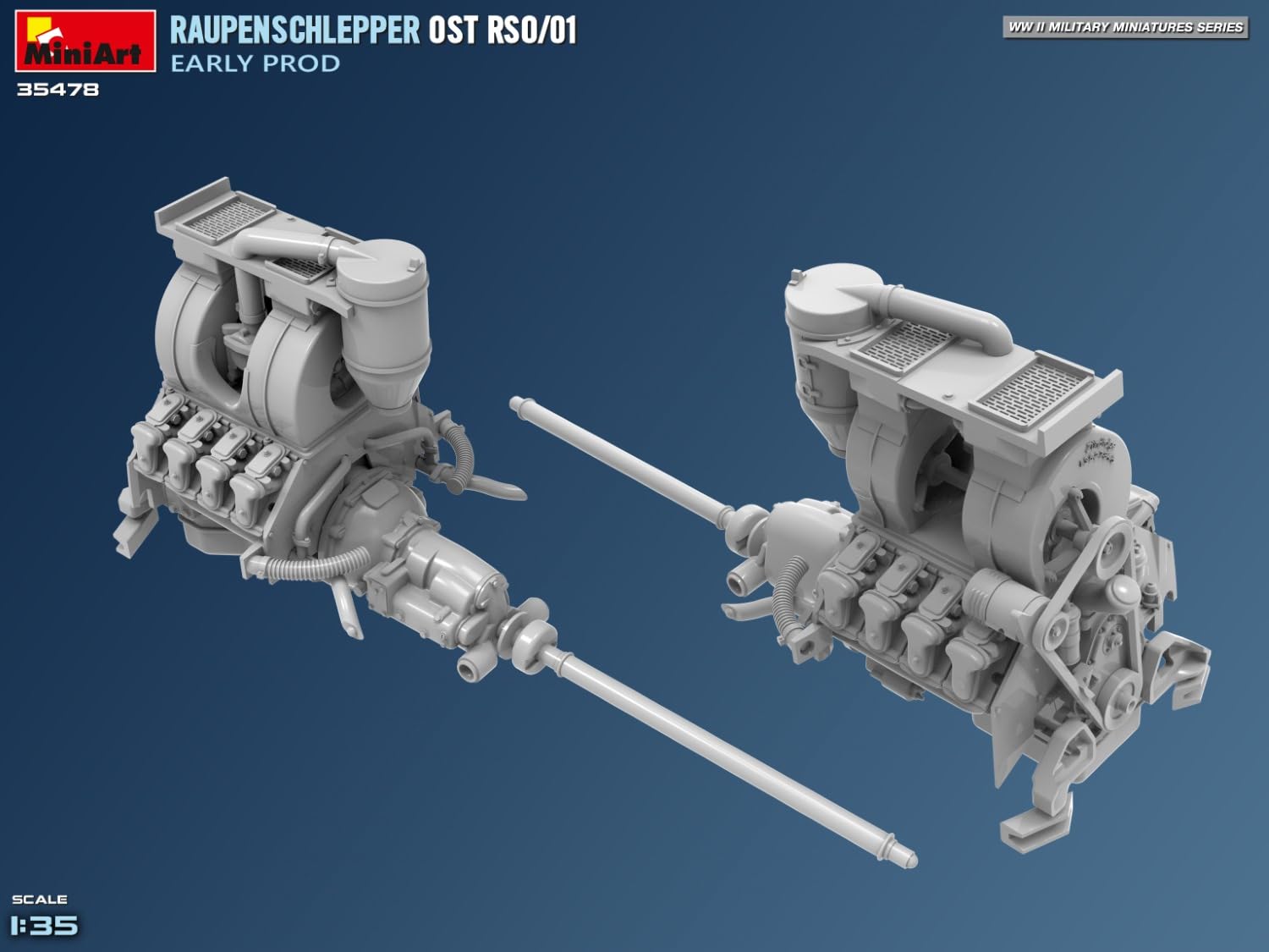 Miniart - raupenschlepper ost rso/01-1/35 - miniart 35478
