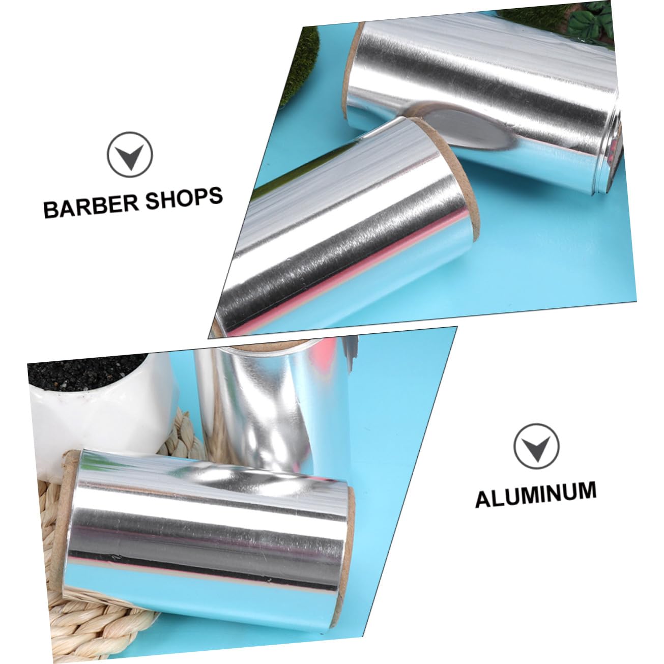 Healeved Papier Aluminium pour Mèches de Cheveux Argenté 2 Rouleaux pour Salon de Coiffure Améliore la Pénétration Retient la Chaleur