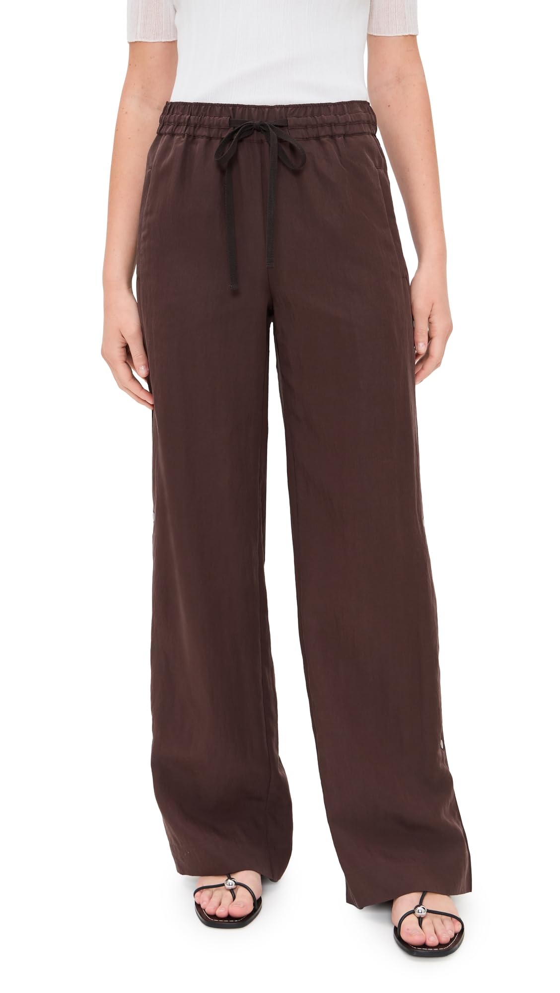 Vince Women's Mid Rise Side Snap Pull On Pants