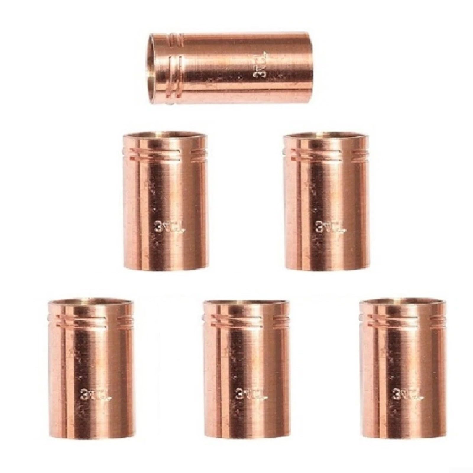 Confezione da 5 isolanti per ugelli a gas MIG da 34 ct, rivestimento resistente al calore in rame rosso compatibile con Lincoln, per magnum serie 300, 400 e #3/#4