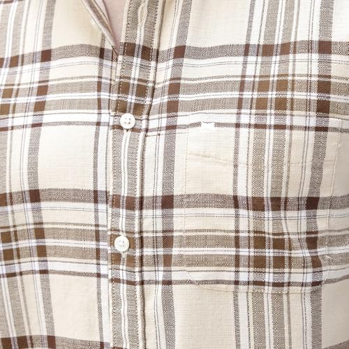 Image of BASICS 100% Cotton Checked Shirt for Men | Slim Fit | Everyday Smart Casual Wear | Full Sleeve