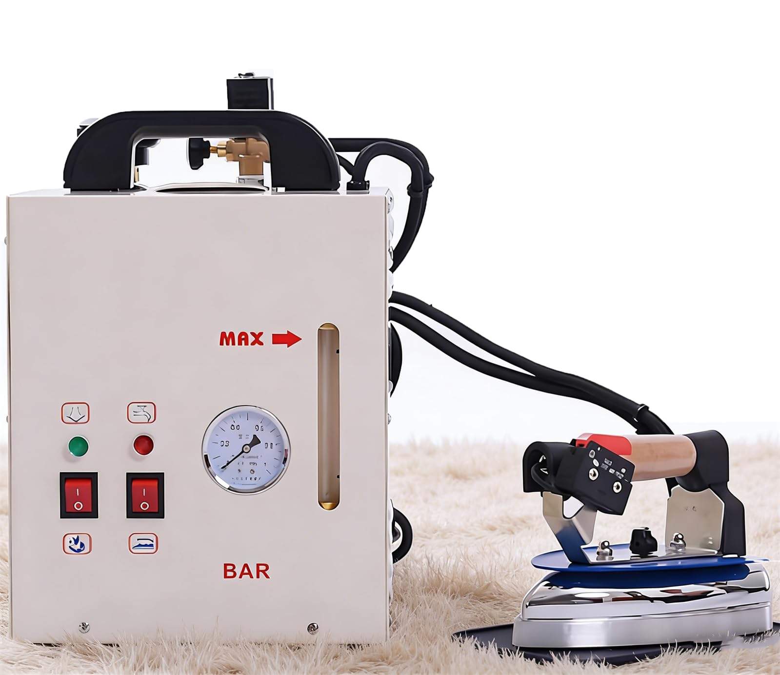 Elektryczna Parownica Do Ubrań 1600 W Ze Zbiornikiem Na Wodę O Pojemności 4 L, Ręczna Stacja Parowa I Bojler, Głowica żelazka O Mocy 900 W, Do Sklepów Odzieżowych, Pralni I Fabryk