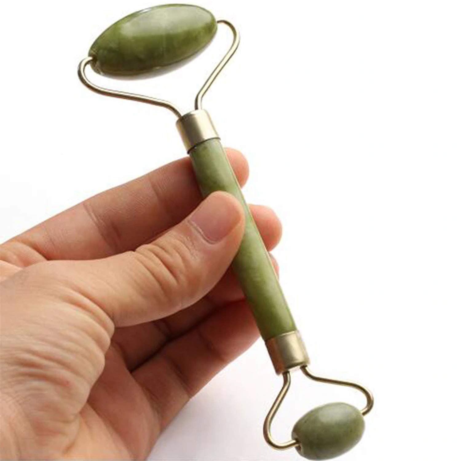 ORILEY OR-JTZM-5 Natural Jade Double Sided Face Roller & Gua Sha Scraping Facial Massager Massage Stone Beauty Tool for Face Neck Toning, Firming & Serum Application (1 Pc, With Gua Sha) 3