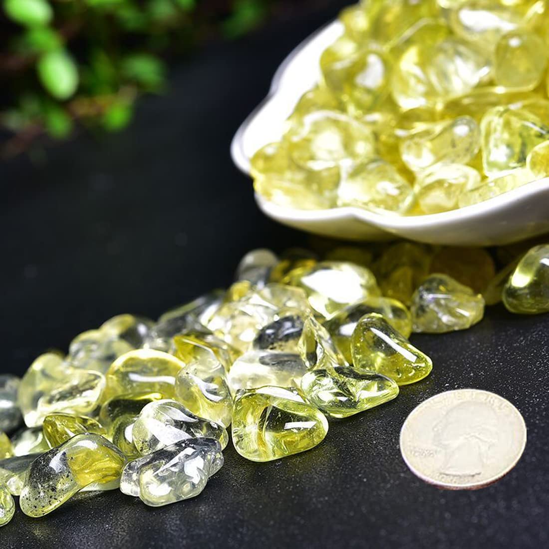 Erliway Natural Citrine Tumbled Chips Crushed Crystal Stone, 7-9mm | Polished Healing Crystal Chips Healing Reiki Crystal Jewelry Making Home Decoration, Aquarium, Vase Fillers,... - Image 3