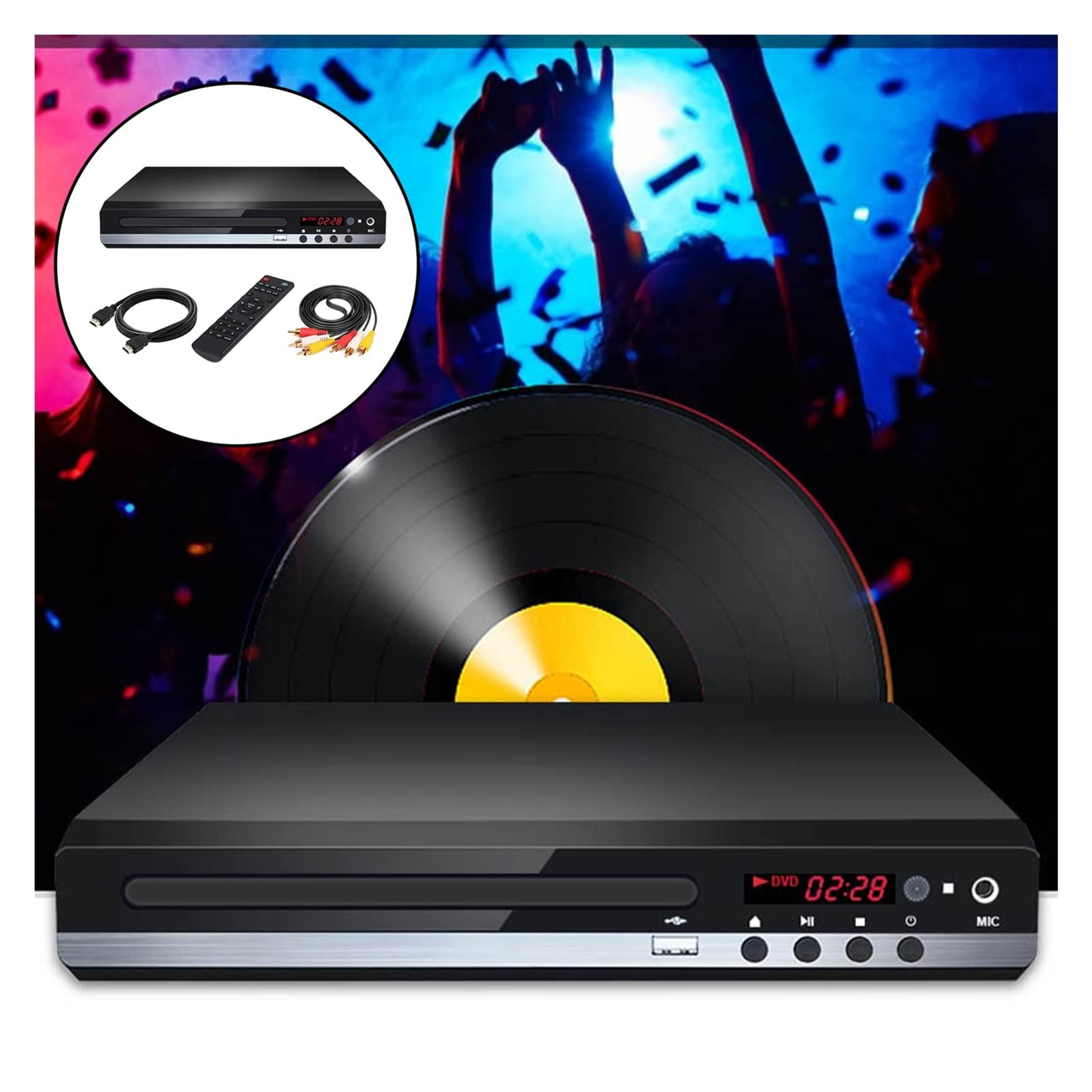 DVD Región de Jugadores Gratis UHD 1080P Compacto CD Jugador for casa VCD Discos Portátil