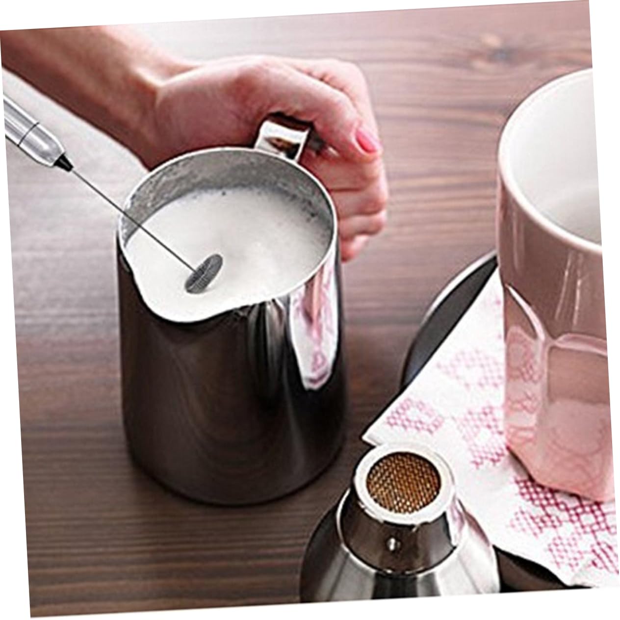 TOPBATHY 3 Espumadores Eléctricos de Mano a para Café con Leche Capuchino Y Chocolate.
