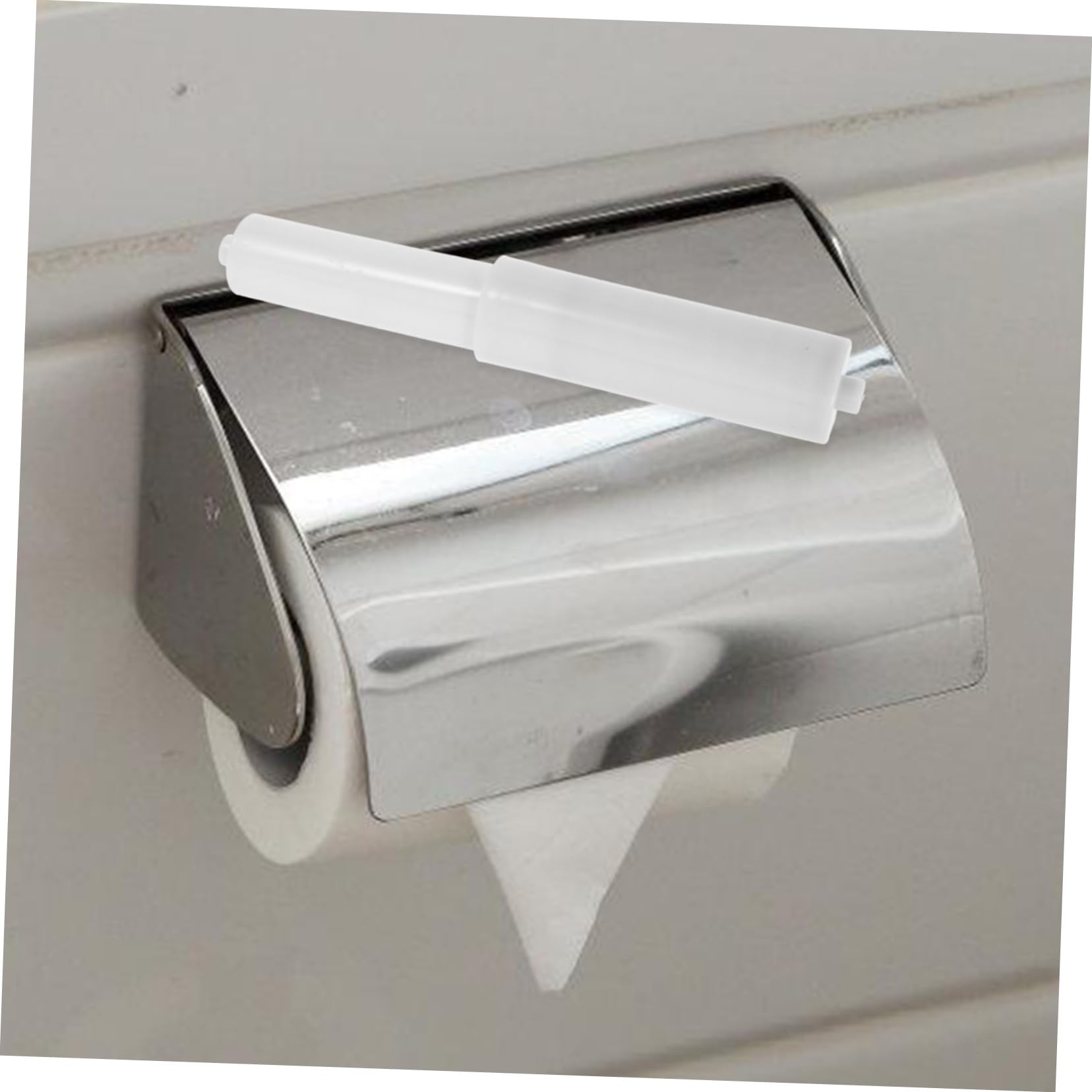 LIFKOME Supporto Porta Carta Igienica in Abs Bianco Asta Telescopica Regolabile e Design Unico Dell'asse per Bagno e Cucina Pratico senza Disordine