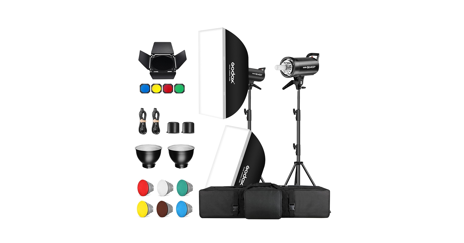 Amazon.com : Godox SK400II 800W Studio Strobe Flash 2Pack Kit 2.4G
