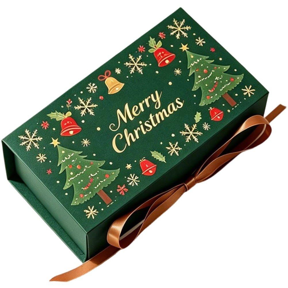 100 Cajas De Regalo Navideñas con Forma De Libro 3D, Cajas Pequeñas De Papel Kraft para Dulces Y Galletas, Ideales para Fiestas Y Decoración.