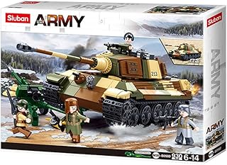 Sluban German Tiger Tank - Main Battle Tank 2in1 Set - M38-B0980-930 Pieces - 100% Compatible. Includes Box. Building Bricks Toy (M38-B0980)