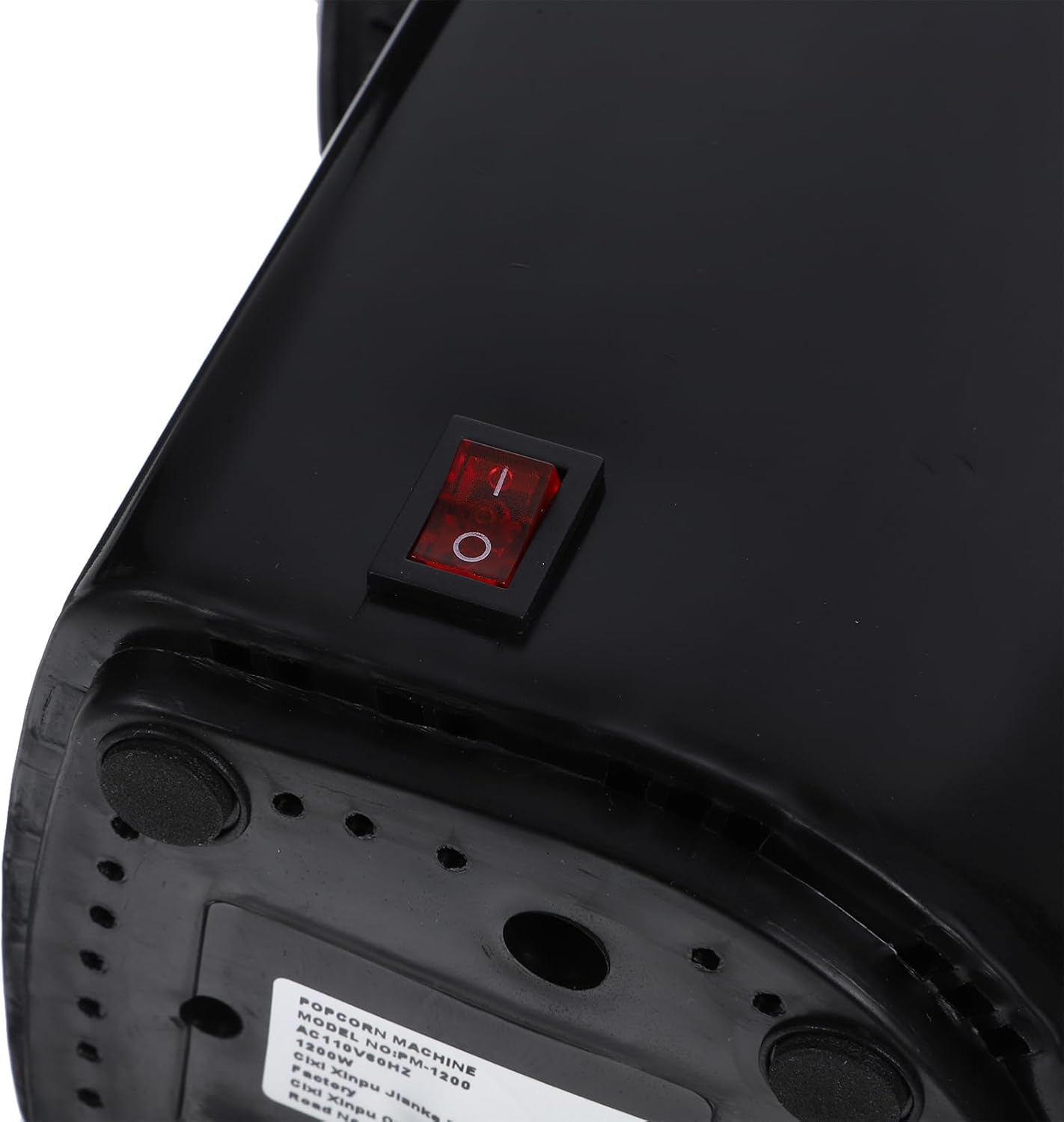 Luxshiny 110v Hot Air Popcorn Maker Electric Automatic Popcorn Machine Healthy Snack Maker for Boy Girl Adults Compact Design for Home Movie Parties Air Technology Black