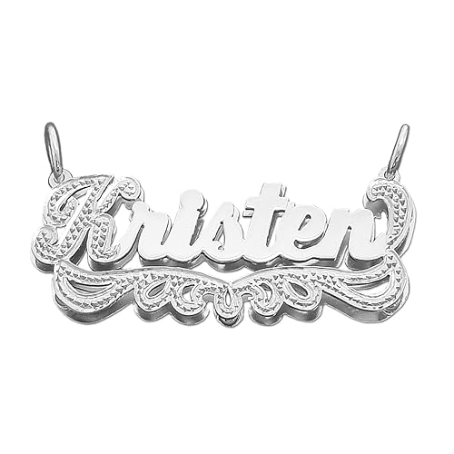 Silver Personalized Nameplate 3D Double 