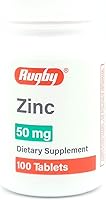 Vista 2 de Rugby - Gluconato de zinc 50 mg, 100 comprimidos, paquete de 3