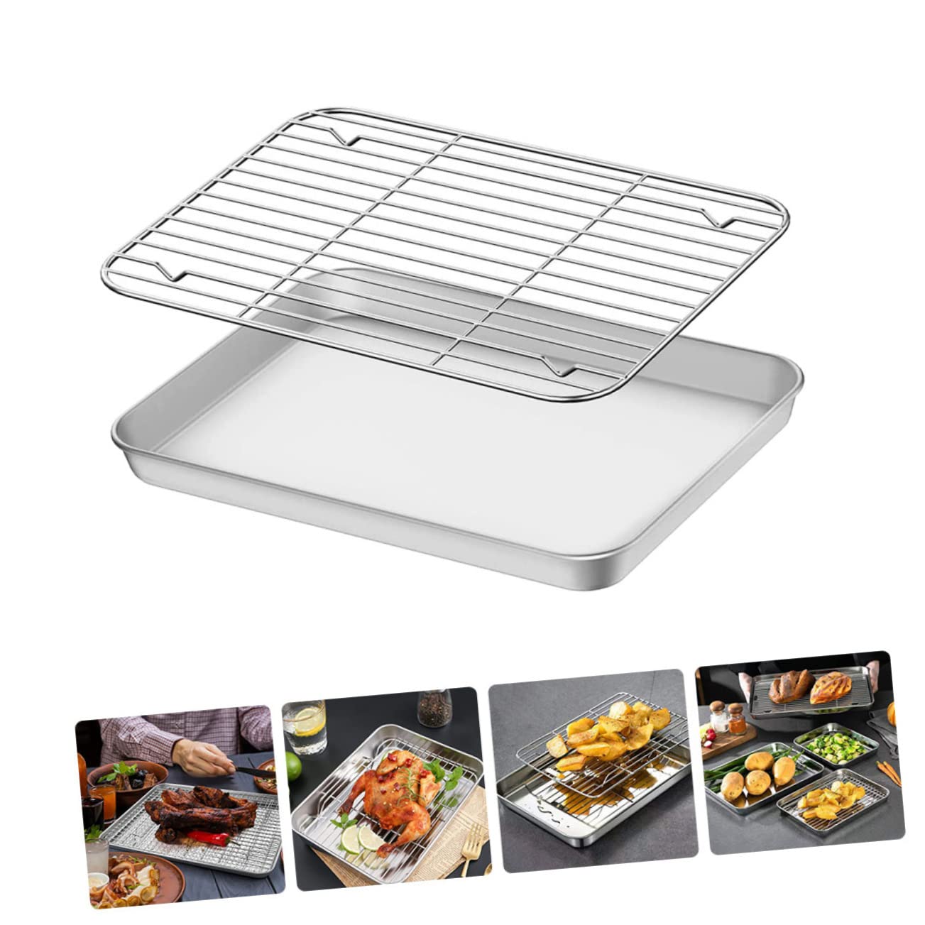 BESTonZON 1ensemble Plaque De Cuisson Antiadhésive Refroidissement Accessoire De Pâtisserie Multifonction Pour Cuisson Au Four Et Camping Facile à Nettoyer Et