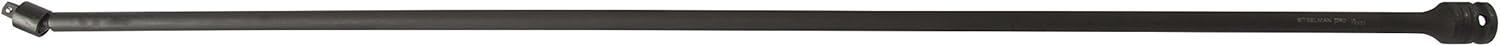 Steelman Pro 1/2-Inch Drive, 3/8-Inch Pinless Swivel Impact Extension, 36-Inch, Chromoly Steel with Black Oxide Finish, Maximum Torque Transfer Pinless Joint Design (79995)