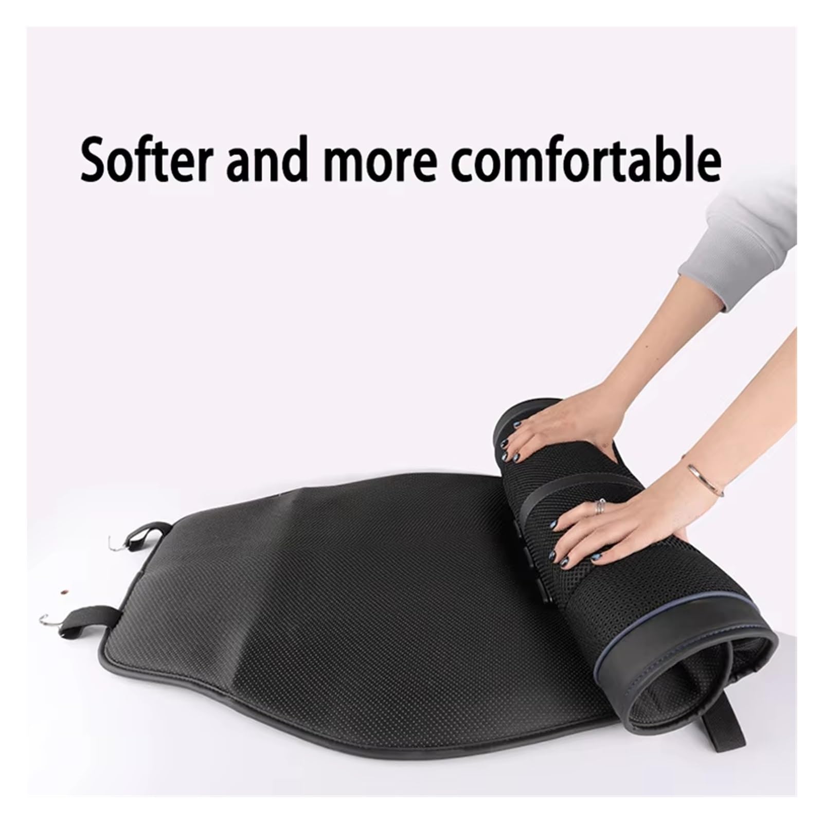 Coprisedili Cuscino per sedile massaggiante universale per ventilazione e raffreddamento per auto, 12 V, modalità soffiaggio e aspirazione Copri-sedile(Single massage beige)