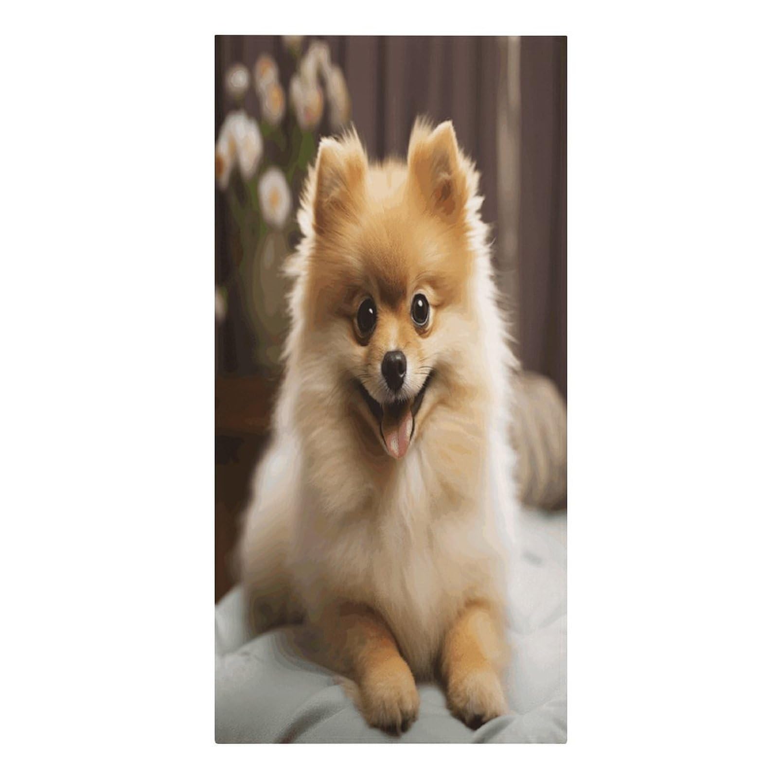 VstaDank Cute Pomeranian Dog Beach Towels 30"x61" Microfiber Super Absorbent Large Bath Towels Cozy Soft Swim Travel Towel Quick Dry Thin Pool Towel Beach Accessories for Outdoor Adult