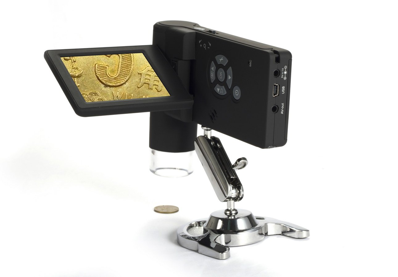 Mobiles LCD-Digitalmikroskop, 5 m, bis zu 1200-fache Vergrößerung, Micro-SD-Speicher, Foto- und Videoaufnahme