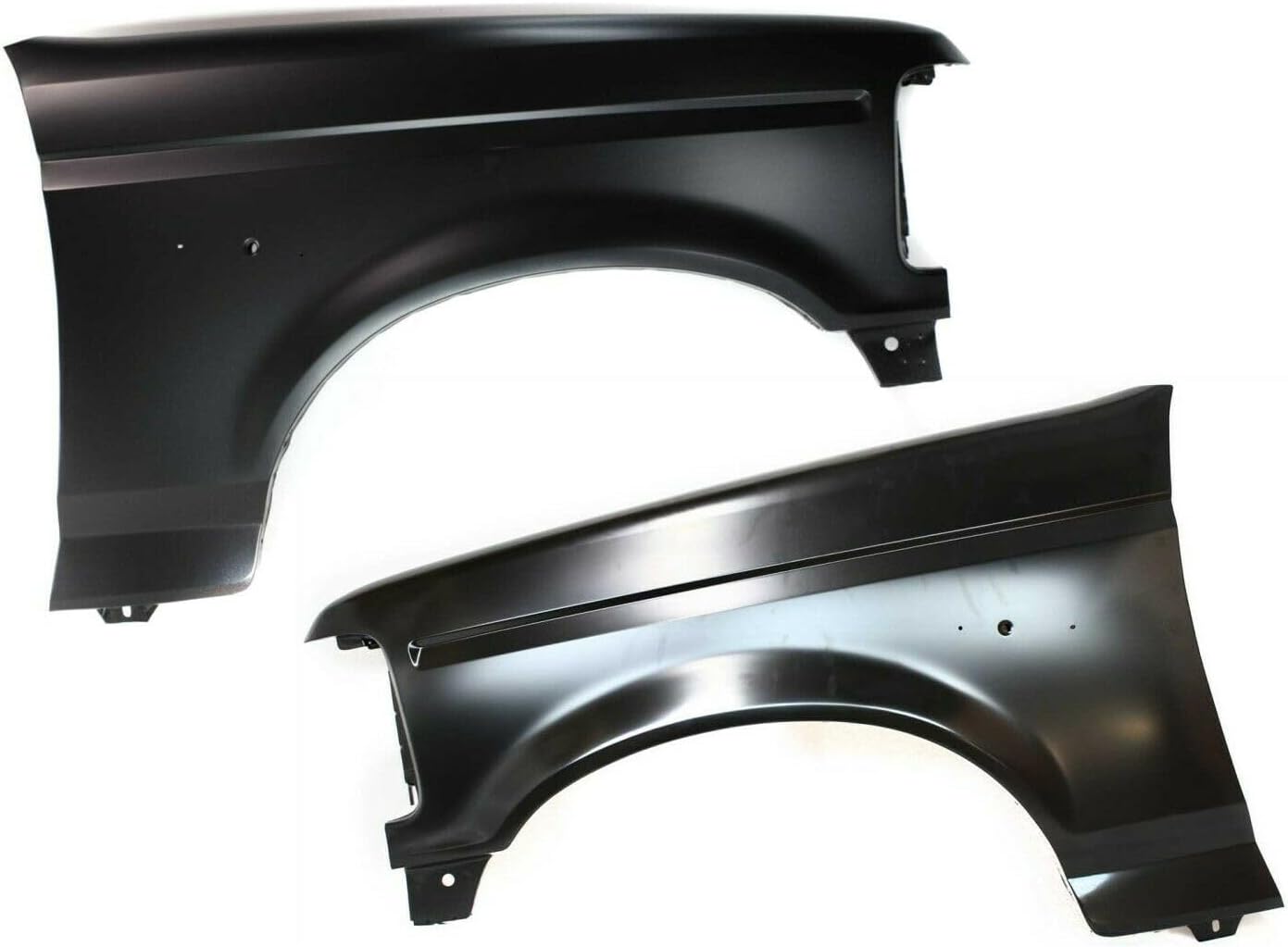 MANCHE 2pcs Quarter Panel Front Left Driver Right Passenger Side Primed Steel with Emblem Provision without Molding Holes for Bronco for F Superduty for F150/F250/F350 for for